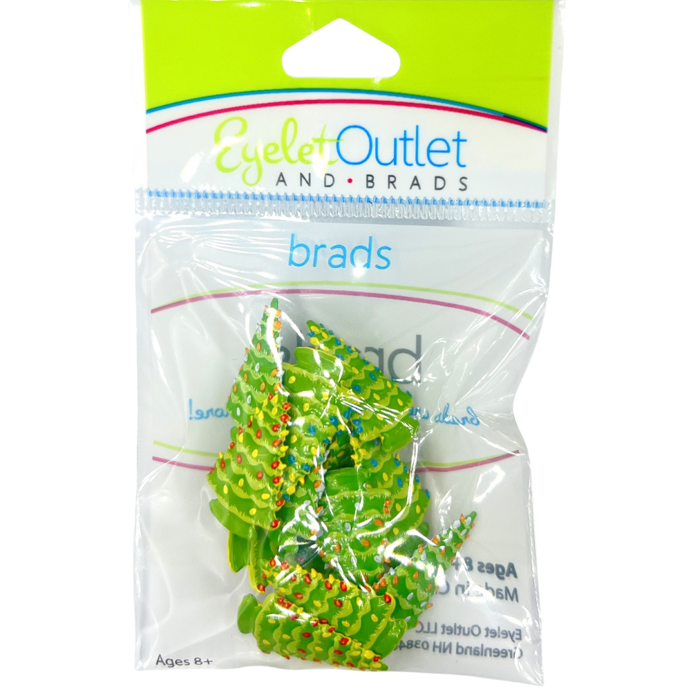 Christmas Lights Brads x 12 | Eyelet Outlet
