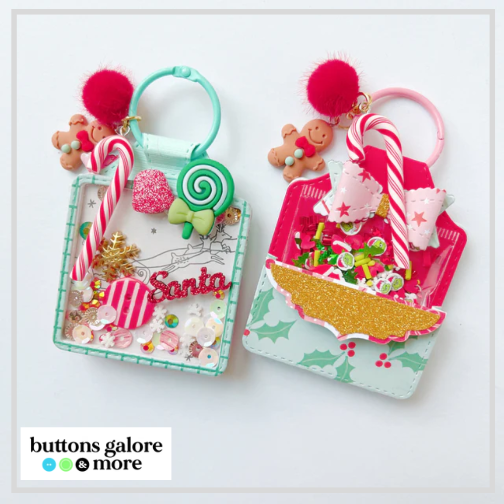 Christmas Buttons x 16 | Santa's Sparkle (Buttons Galore & More)