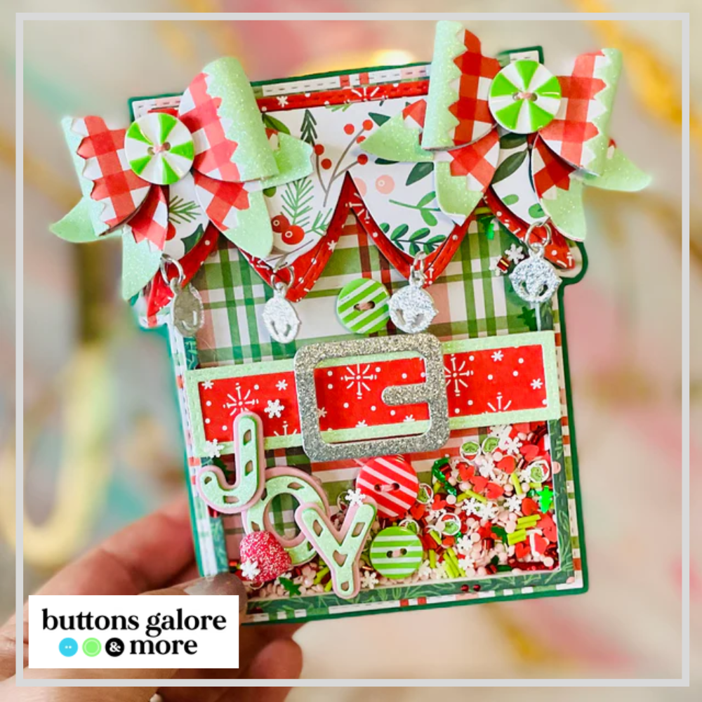 Christmas Buttons x 6 | Christmas Eve (Buttons Galore & More)