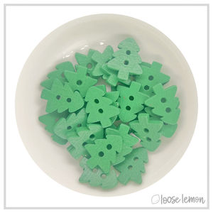 Holiday Buttons x 9 | Green Tree