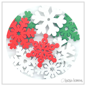 Wooden Snowflakes | Festive Mix X 8 Pieces