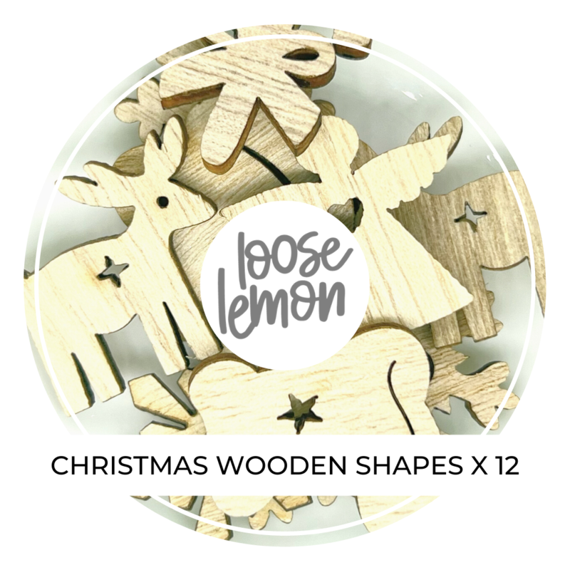 Christmas Wooden Shapes | Misc X 12 Pieces