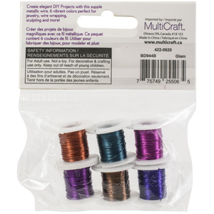 Craft Medley Beading & Jewelry Wire Metallic | 28 Gauge (Glam)