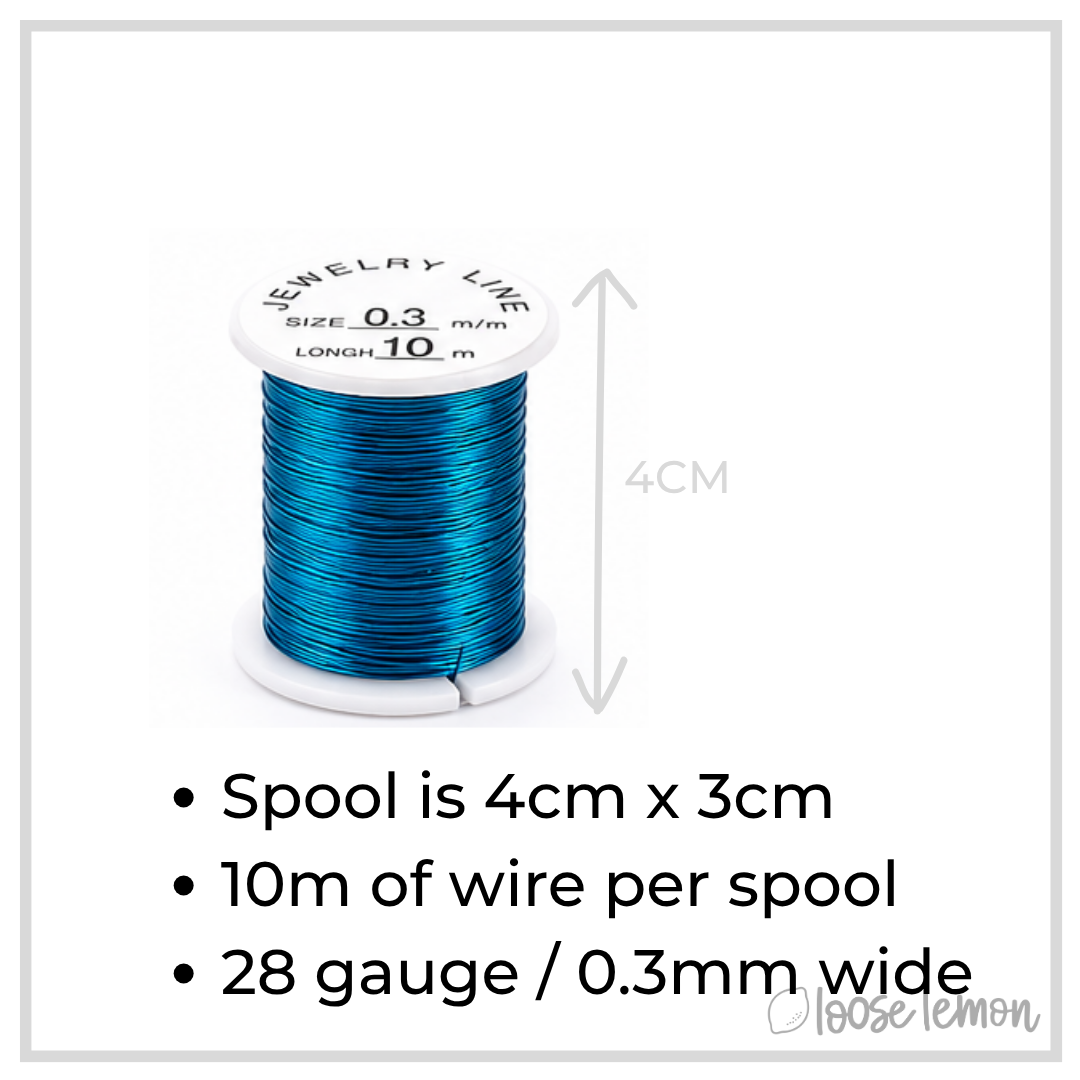 Blue Copper Craft Wire (28ga) | 10M
