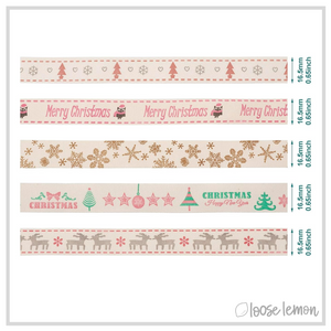 Rustic Ribbon x 1.8m (Merry Christmas Owl)