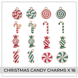 Christmas Enamel Charms x 16 | (SET C)