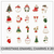 Christmas Enamel Charms x 20 | (SET D)