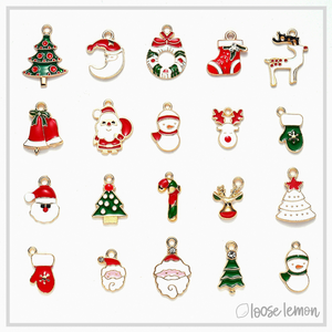 Christmas Enamel Charms x 20 | (SET D)