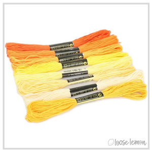 Embroidery Thread Set | 8 Pieces (Yellows)