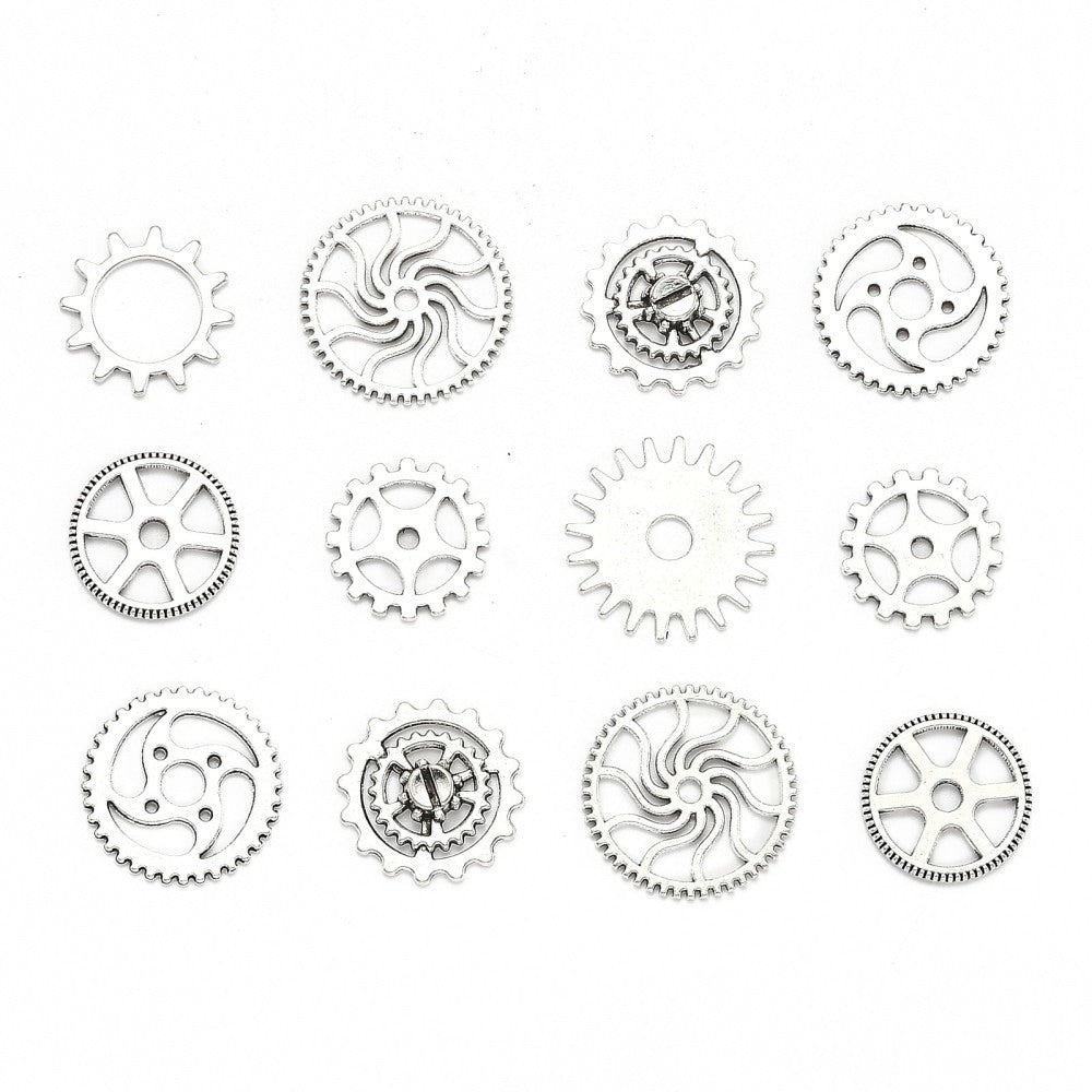 Silver Gear Charms (50g)