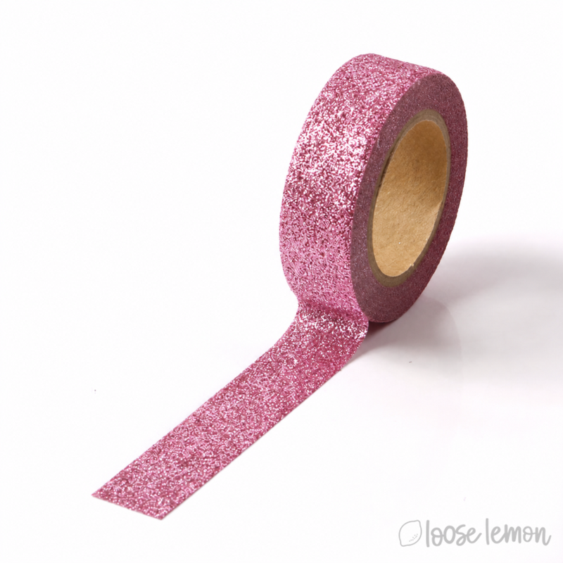 Rose Pink Glitter Washi Tape (10M)