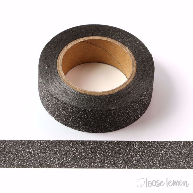 Black Glitter Washi Tape (10M)