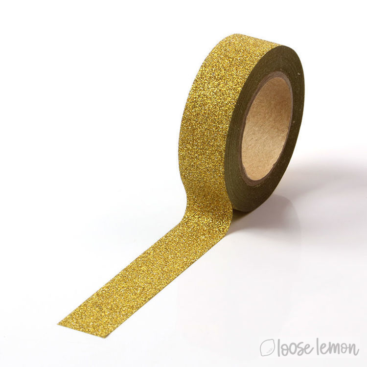 Bright Gold Glitter Washi Tape (10M)