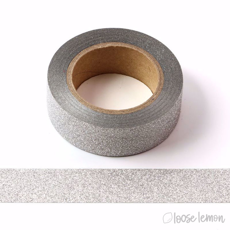 Silver Glitter Washi Tape (10M)