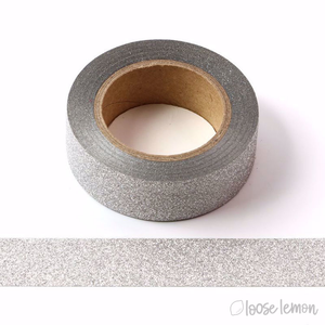 Silver Glitter Washi Tape (10M)
