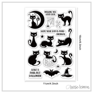 Halloween Acrylic Stamp | Halloween Cats