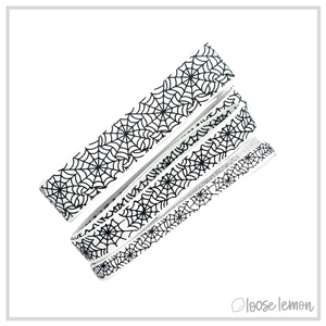 Halloween Ribbon x 3m (Spider Web White)