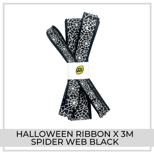 Halloween Ribbon x 3m (Spider Web Black)