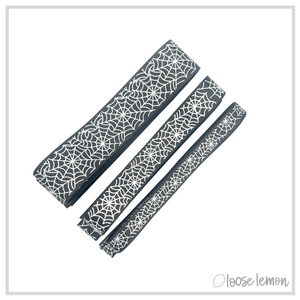 Halloween Ribbon x 3m (Spider Web Black)