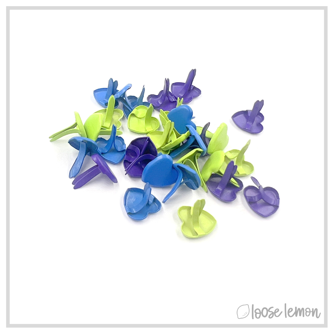 Heart Brads X 15 | Blue