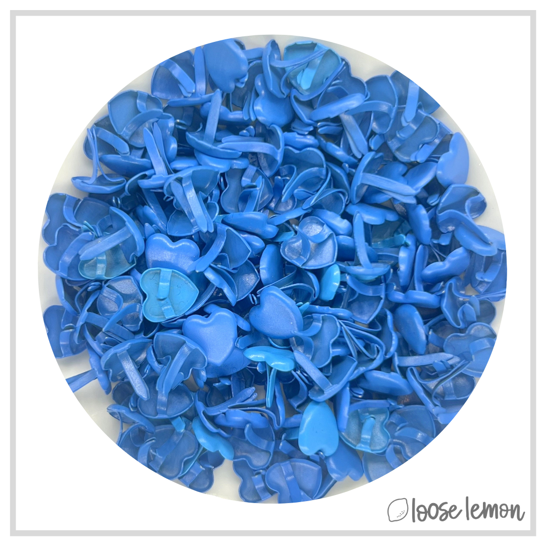 Heart Brads X 15 | Blue