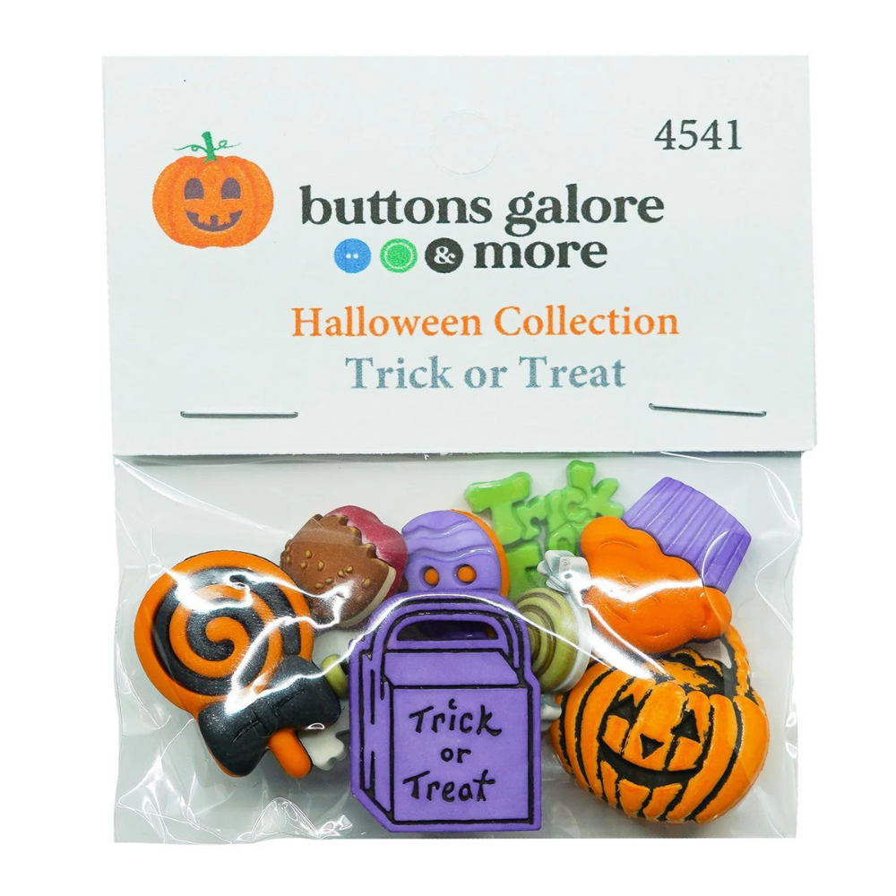 Halloween Buttons x 9 | Trick or Treat (Buttons Galore & More)