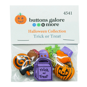 Halloween Buttons x 9 | Trick or Treat (Buttons Galore & More)