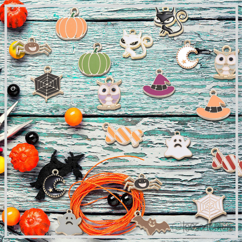 Halloween Enamel Charms x 20 | Pumpkins, Ghosts, Spiders, Owls & More!