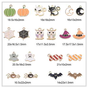 Halloween Enamel Charms x 20 | Pumpkins, Ghosts, Spiders, Owls & More!