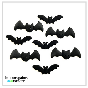 Halloween Buttons x 8 | Gone Batty  (Buttons Galore & More)