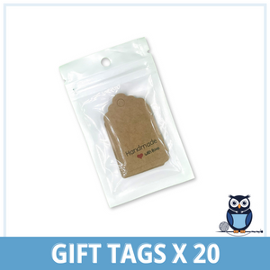 Handmade With Love Gift Tags x 20 | Kraft