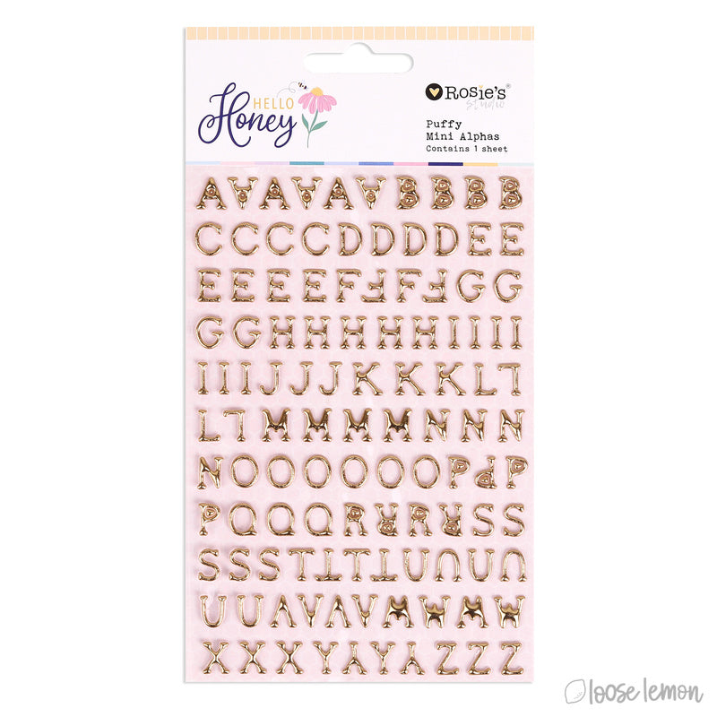 Hello Honey | Puffy Alphabet (1 Sheet)