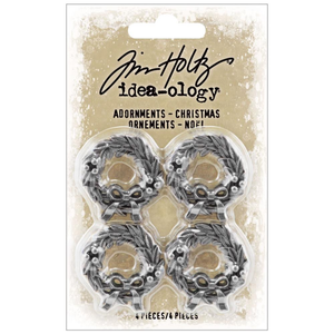 Tim Holtz Idea-Ology | Adornments - Christmas Wreaths