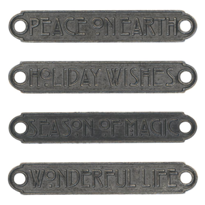 Tim Holtz Idea-Ology | Word Plaques - Christmas