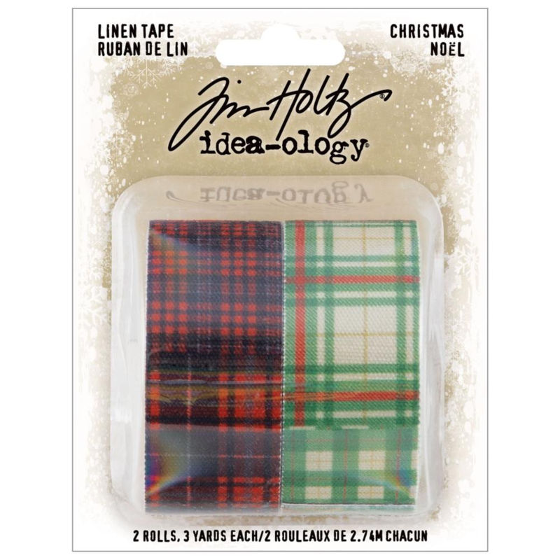 Tim Holtz Idea-Ology Linen Tape | Christmas Fringe (6 yards total)