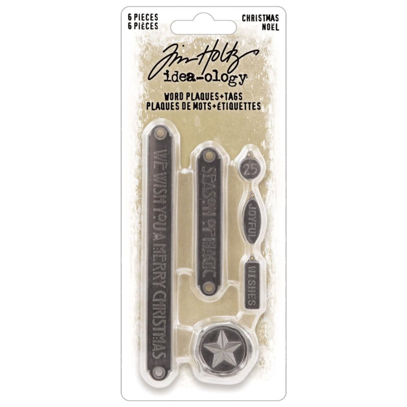 Tim Holtz Idea-Ology | Word Plaques + Tags (Christmas) 2023 | TH94341