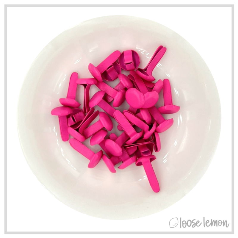 8Mm Brads X 30 | Hot Pink