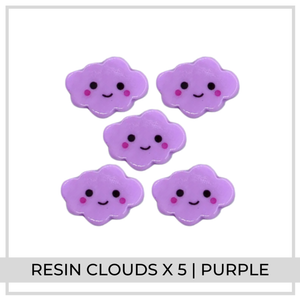 Resin Clouds x 5 | Purple