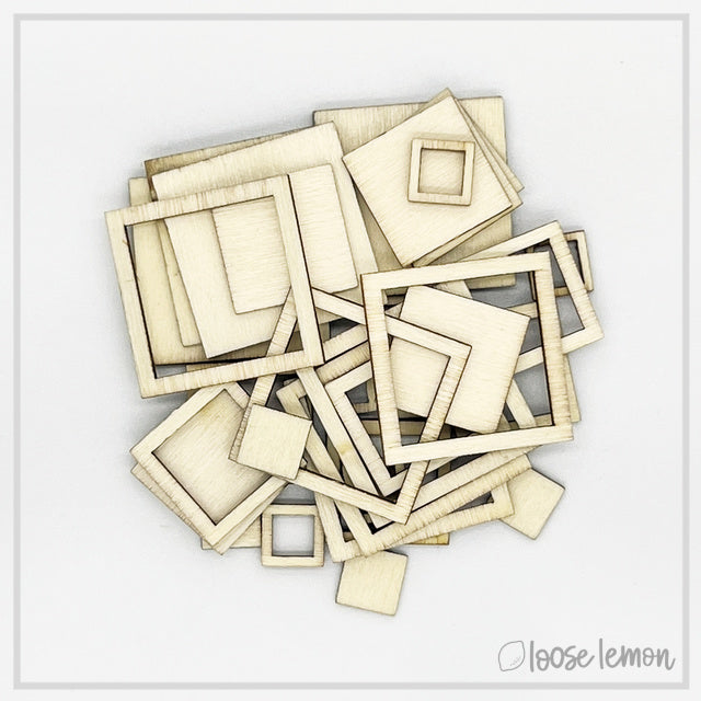 Wooden Shapes | Squares X 36 Pieces