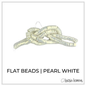 Flat Beads | Pearl White