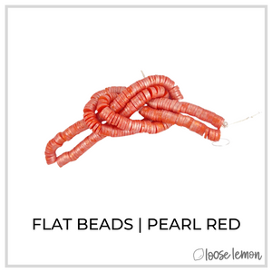 Flat Beads | Pearl Red