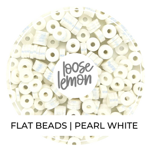 Flat Beads | Pearl White