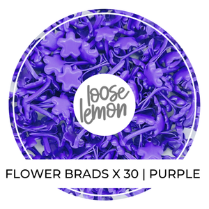 Flower Brads X 30 | Purple