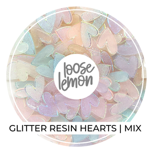 Glitter Resin Hearts | Mix