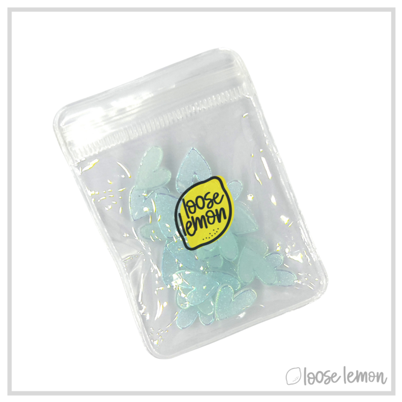 Glitter Resin Hearts | Blue