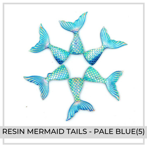 Resin Mermaid Tails x 6 Pale Blue |  Color 4