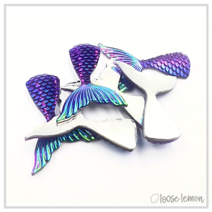 Resin Mermaid Tails x 6 Pale Blue |  Color 5