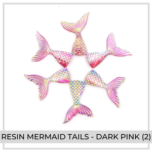 Resin Mermaid Tails x 6 Dark Pink | Color 2