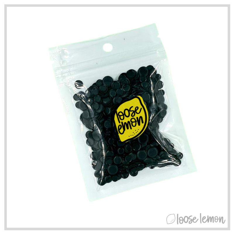 Round Sequins | Matt Black (Mixed Size)