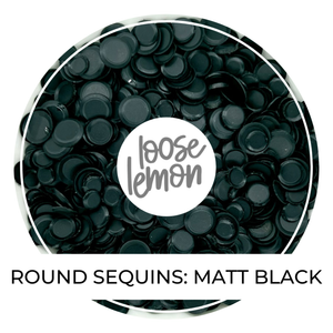 Round Sequins | Matt Black (Mixed Size)